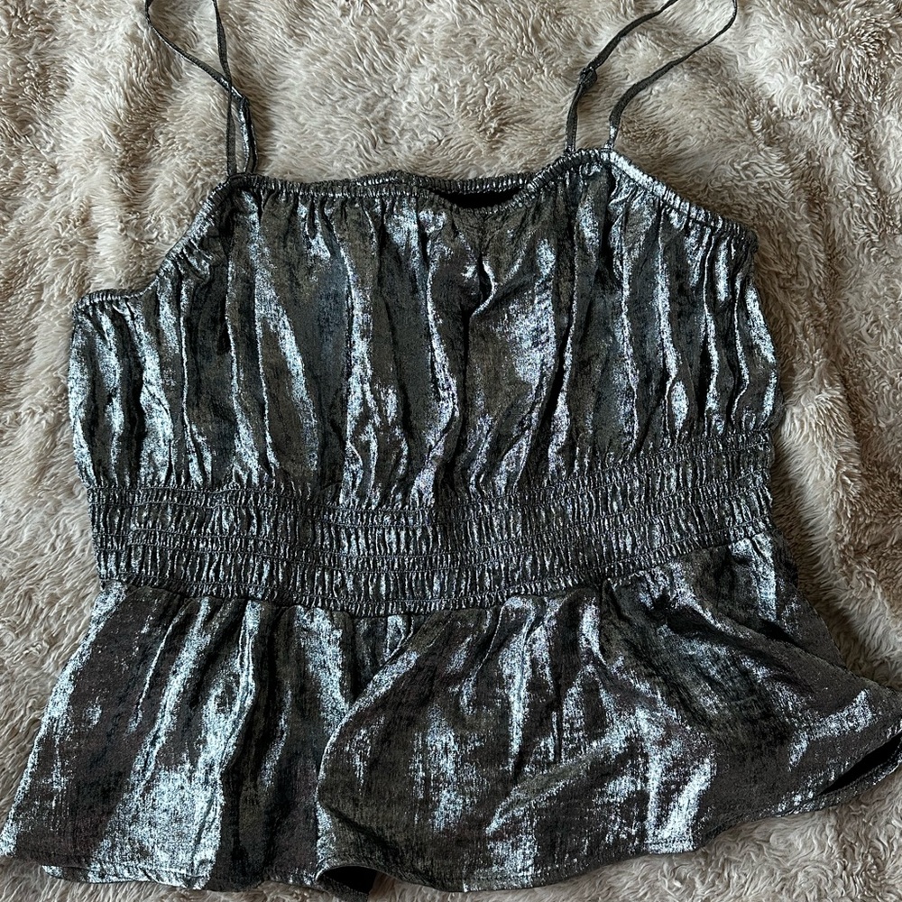 Old Navy Metallic Silver Camisole